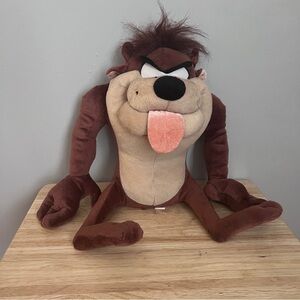 Taz Tasmanian Devil Plush Stuffed Animal 13" Six Flags Looney Tunes Warner Bros